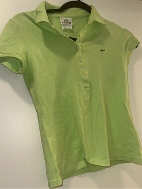 Lacoste Lime Green Short Sleeve Polo